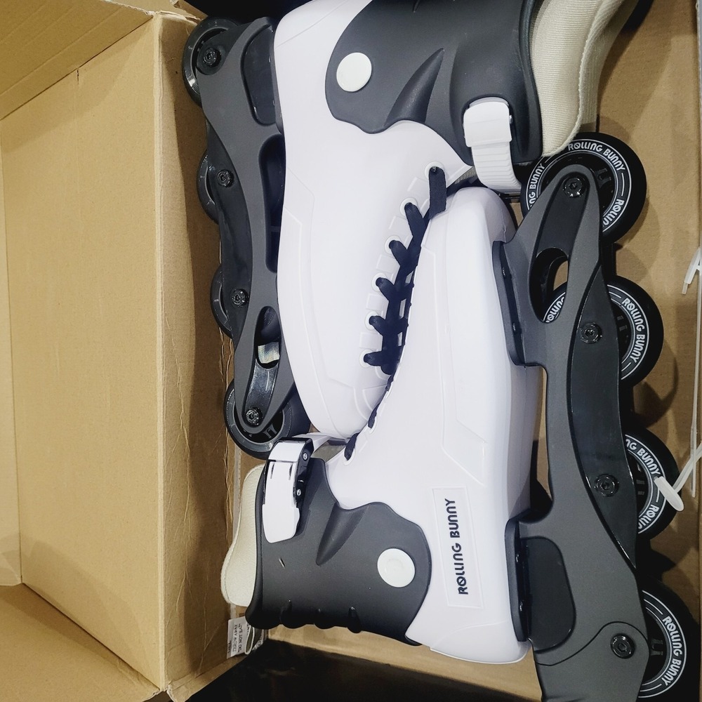 Women Girls Inline Skates Outdoor Indoor Durable Shell ABEC-7 Bearings, Size 6 - Picture 8 of 16